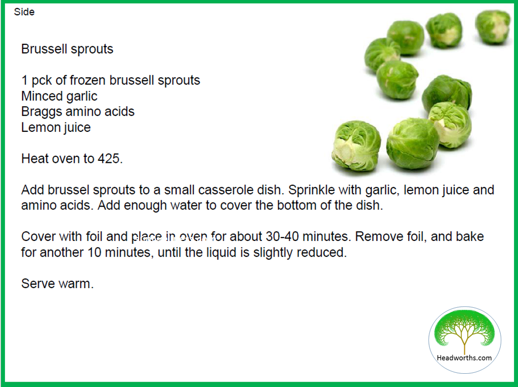 BRUSSELS SPROUTS Healing Hope